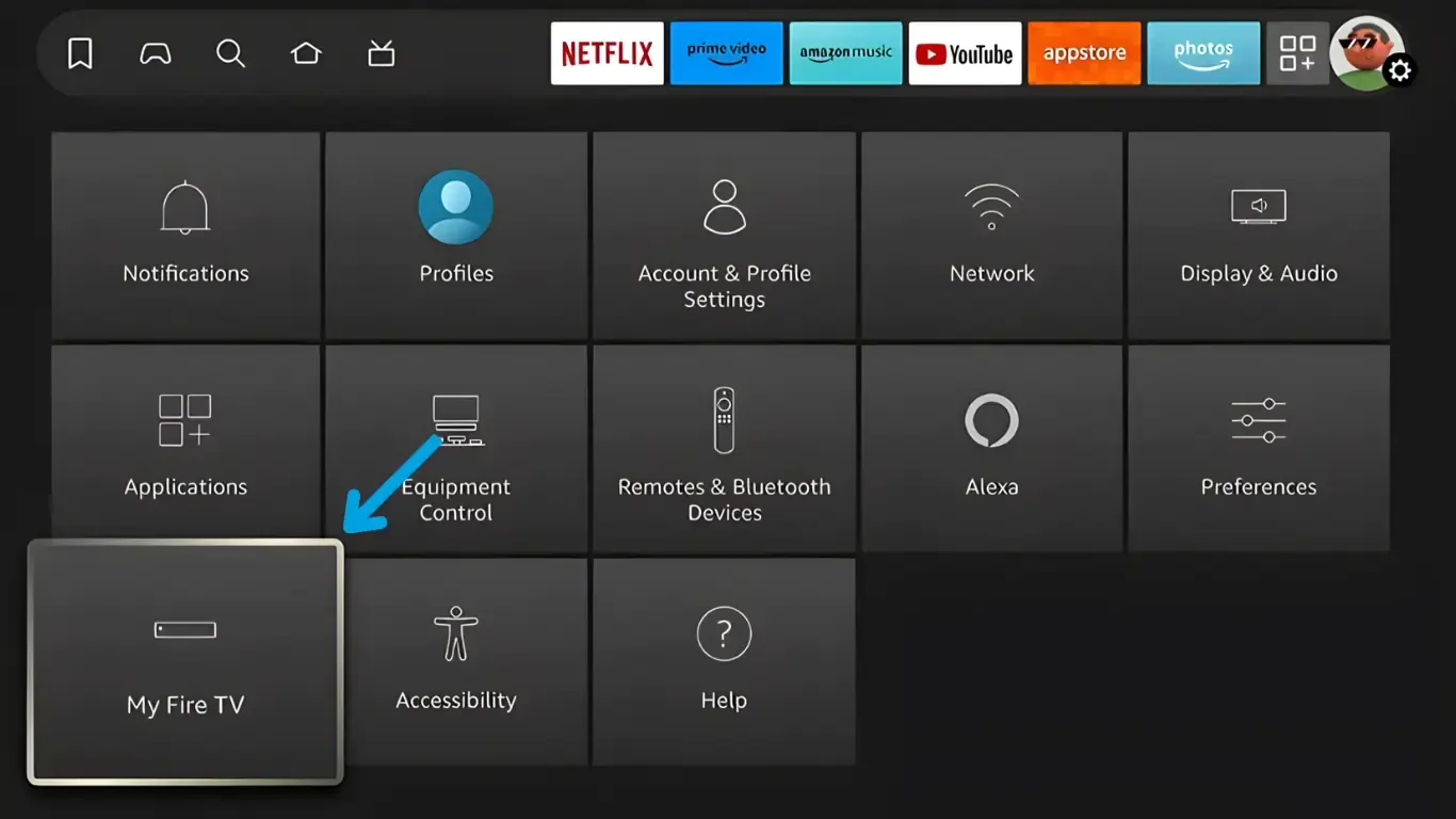 Click on My Fire TV